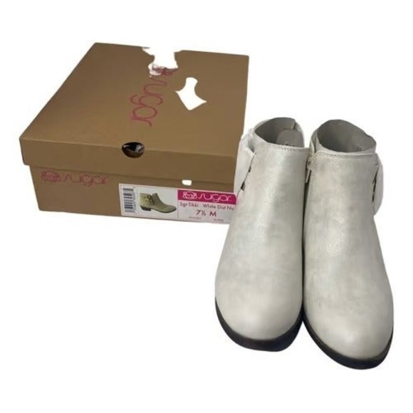 SUGAR TIKKI BOOTIES WHITE 8M - Picture 1 of 9